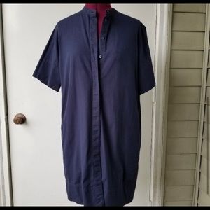 Everlane Size 6 Navy Shirtdress